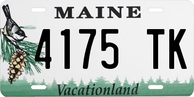 ME license plate 4175TK