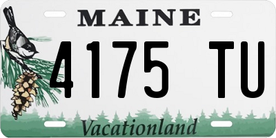 ME license plate 4175TU