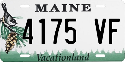 ME license plate 4175VF