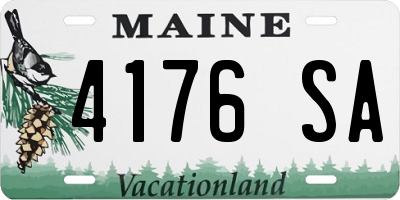 ME license plate 4176SA