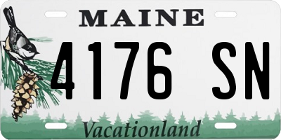 ME license plate 4176SN