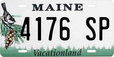 ME license plate 4176SP