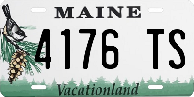 ME license plate 4176TS