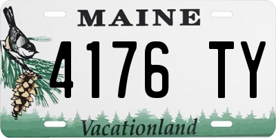 ME license plate 4176TY