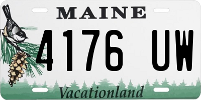 ME license plate 4176UW