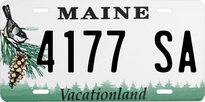 ME license plate 4177SA