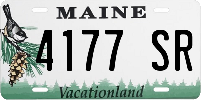 ME license plate 4177SR