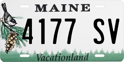 ME license plate 4177SV