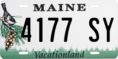 ME license plate 4177SY