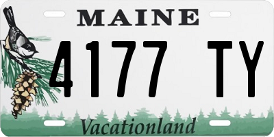 ME license plate 4177TY