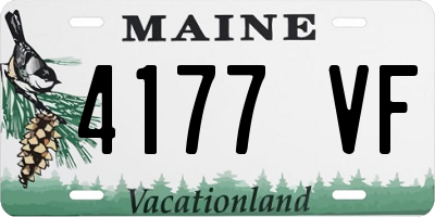 ME license plate 4177VF
