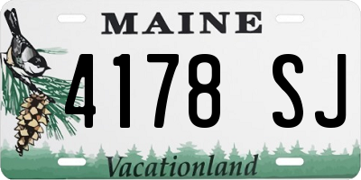 ME license plate 4178SJ