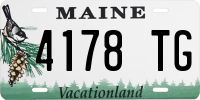 ME license plate 4178TG