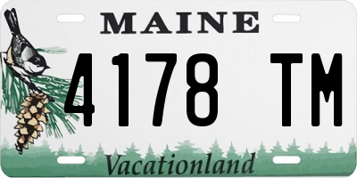 ME license plate 4178TM
