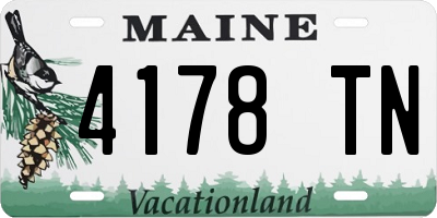 ME license plate 4178TN