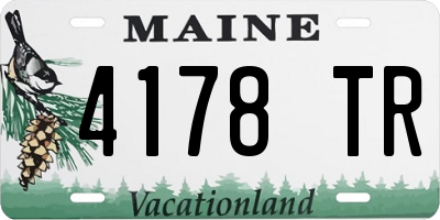 ME license plate 4178TR