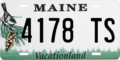 ME license plate 4178TS