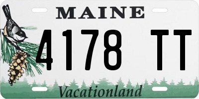 ME license plate 4178TT