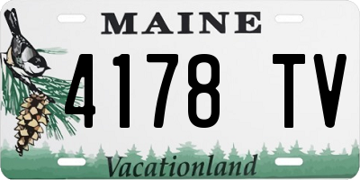 ME license plate 4178TV