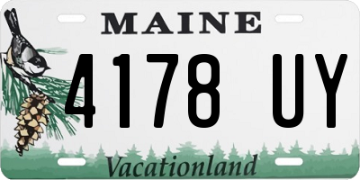 ME license plate 4178UY