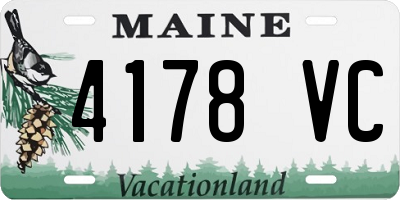 ME license plate 4178VC