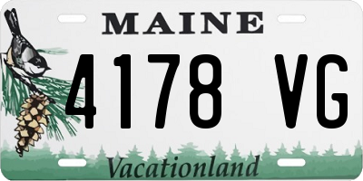 ME license plate 4178VG