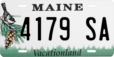 ME license plate 4179SA