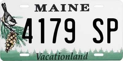 ME license plate 4179SP