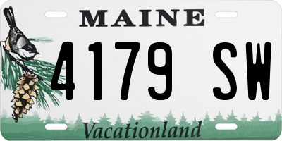 ME license plate 4179SW