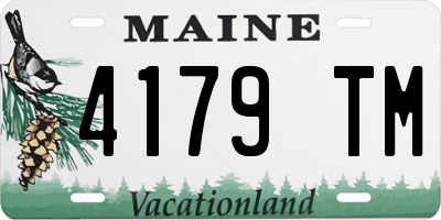 ME license plate 4179TM