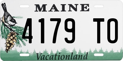 ME license plate 4179TO