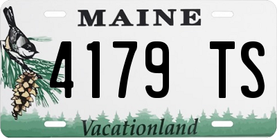 ME license plate 4179TS
