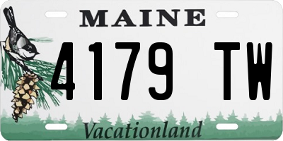 ME license plate 4179TW