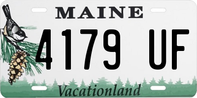 ME license plate 4179UF