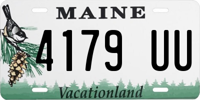 ME license plate 4179UU