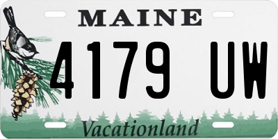 ME license plate 4179UW