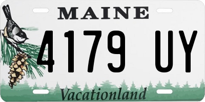 ME license plate 4179UY