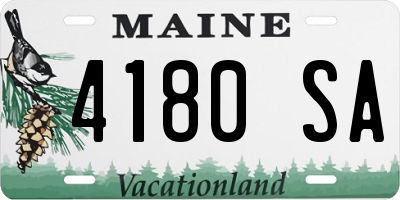 ME license plate 4180SA