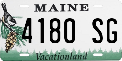 ME license plate 4180SG