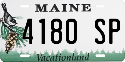 ME license plate 4180SP