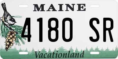 ME license plate 4180SR