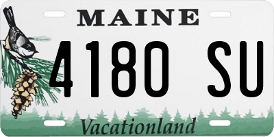 ME license plate 4180SU