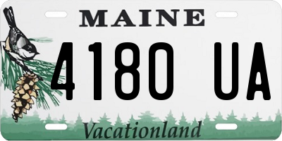 ME license plate 4180UA