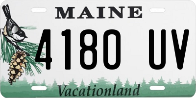 ME license plate 4180UV