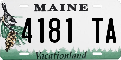 ME license plate 4181TA