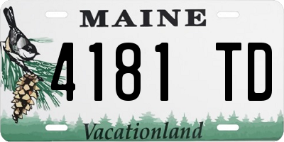ME license plate 4181TD