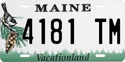 ME license plate 4181TM