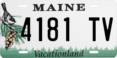 ME license plate 4181TV