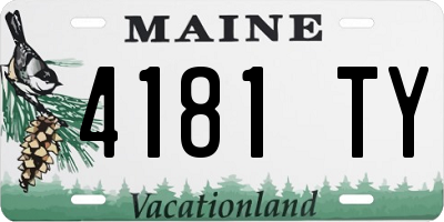 ME license plate 4181TY
