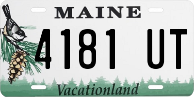 ME license plate 4181UT